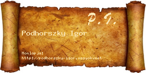 Podhorszky Igor névjegykártya